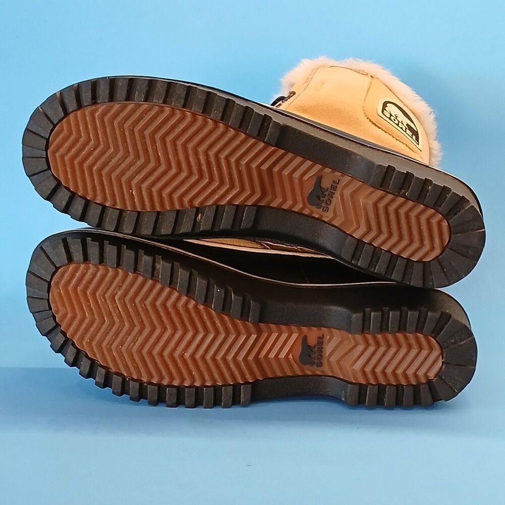 Sorel Suede Tivoli II Tan Snow Boots, Size 10M, Waterproof, Fleece - Picture 6 of 7